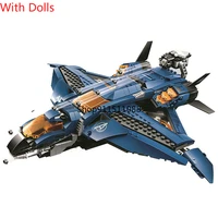 07122 endgame ultimate quinjet building blocks set with figures compatible 76126 model building diy bricks toys for children