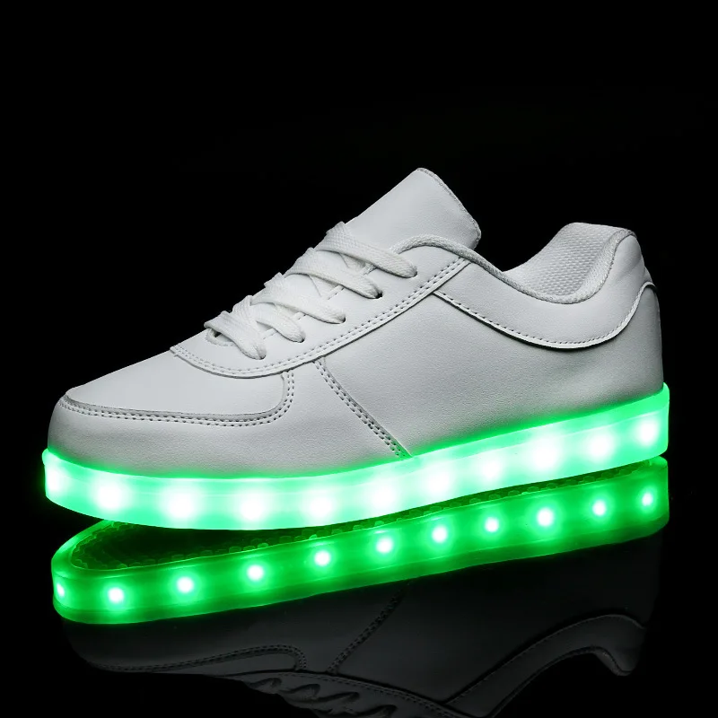 KRIATIV USB Charger glowing sneakers Lighted shoes for Boy&ampGirl Casual led children slippers Luminous Sneakers | Детская одежда и