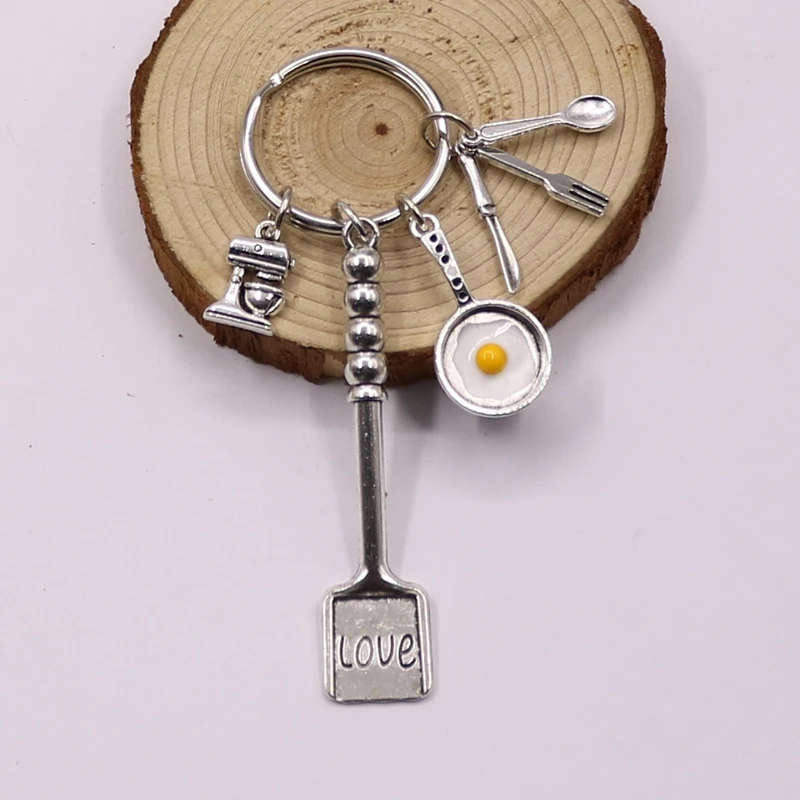 1 шт. Изящные брелоки для выпечки яйцо фри кухонная утварь лопата с надписью Love