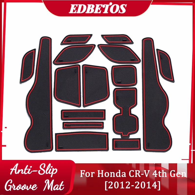 

Gate Slot Pad For Honda CR-V CRV 2012 2013 2014 4th Gen Facelift CR V Interior Door Pad/Cup Dust Mats Water Coaster Non-Slip