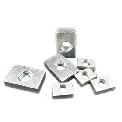 20 шт. прямоугольные железные гайки M8 четыре угла блокировка четверка алюминиевые