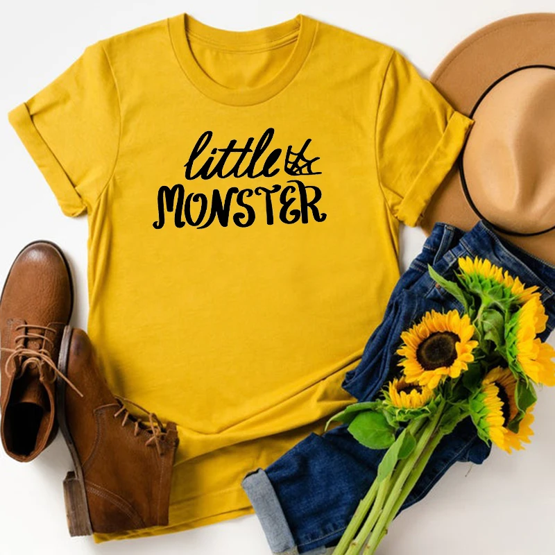 

Little Monster Tshirt Casual Womens 2020 Monster Graphic Tees Plus Size Women Spider Web Halloween Shirts Aesthetic Tops