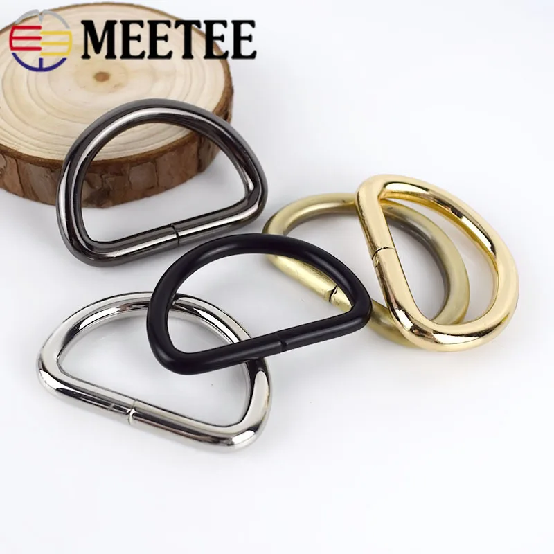 Meetee 10/30pcs 32mm Metal O D Ring Buckle Backpack Strap Hang Buckle DIY Luggage Hook Bag Hardware Decoration Accessories F4-6