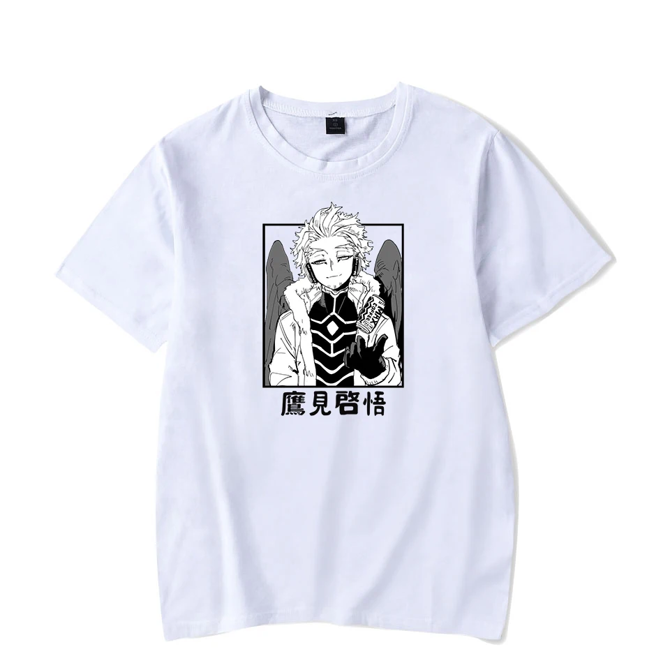 Летняя аниме мультфильм футболка моя геройская Академия Harajuku Keigo Takami Hawks с