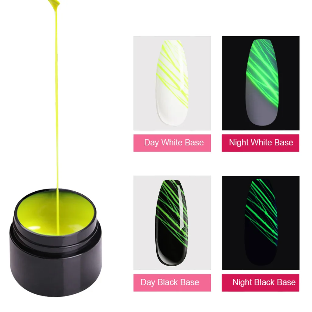 Гель лак для ногтей серия флуоресцентных неоновых светящихся гель лаков в