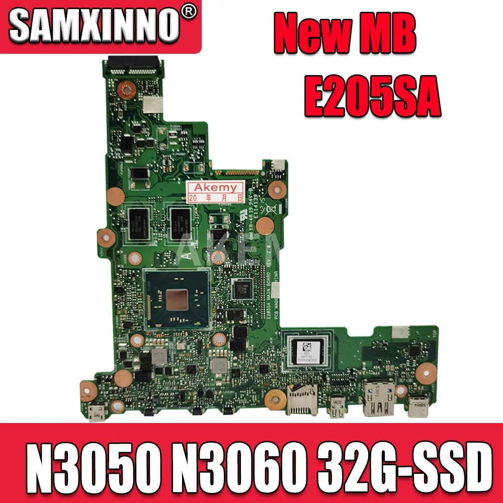 Материнская плата для ноутбука Akemy E205SA asus Eeebook Flip E205S TP200S TP200SA N3050 N3060 32G-SSD |