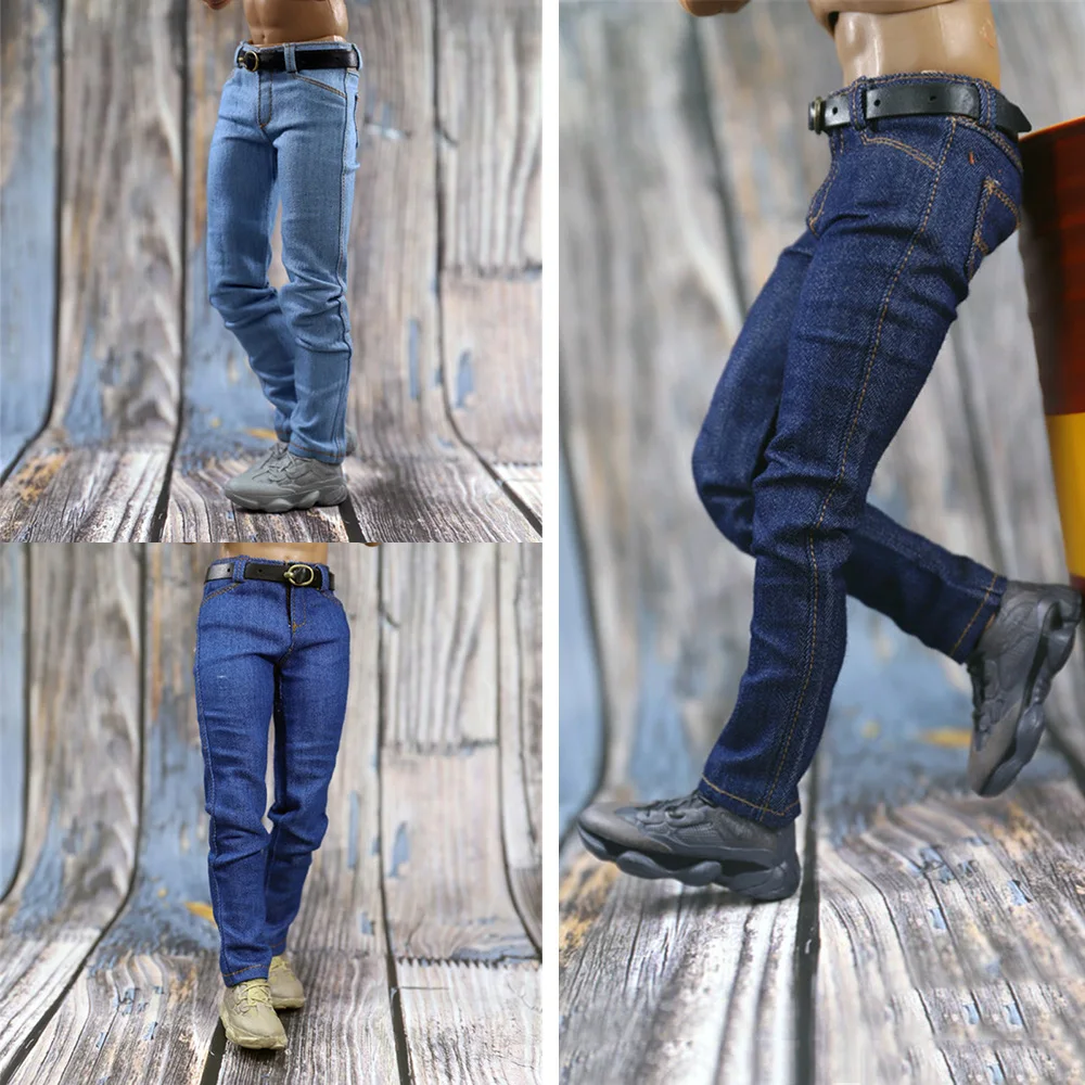 

Custom 1/6 Scale jeans Pants Model Male Figure Cloth Accessories For 12" Ph Tbl Soldier Figure Body Model Toy Collection Gifts