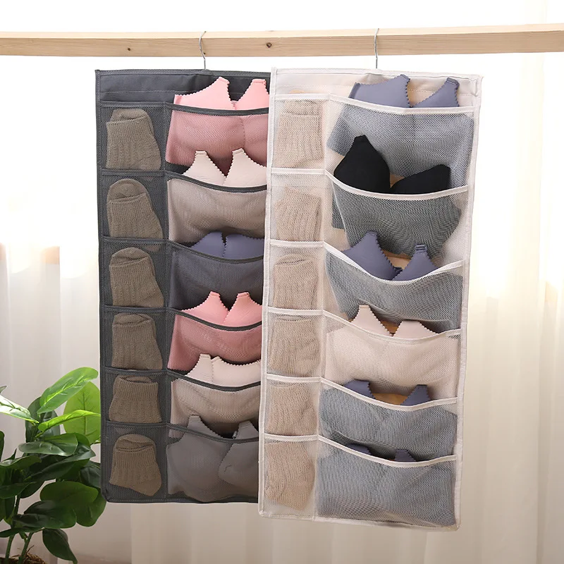 

Pockets Shelf Tote Rack Bag Clear Hanging Purse Handbag Organizer Storage Holder Wardrobe Closets