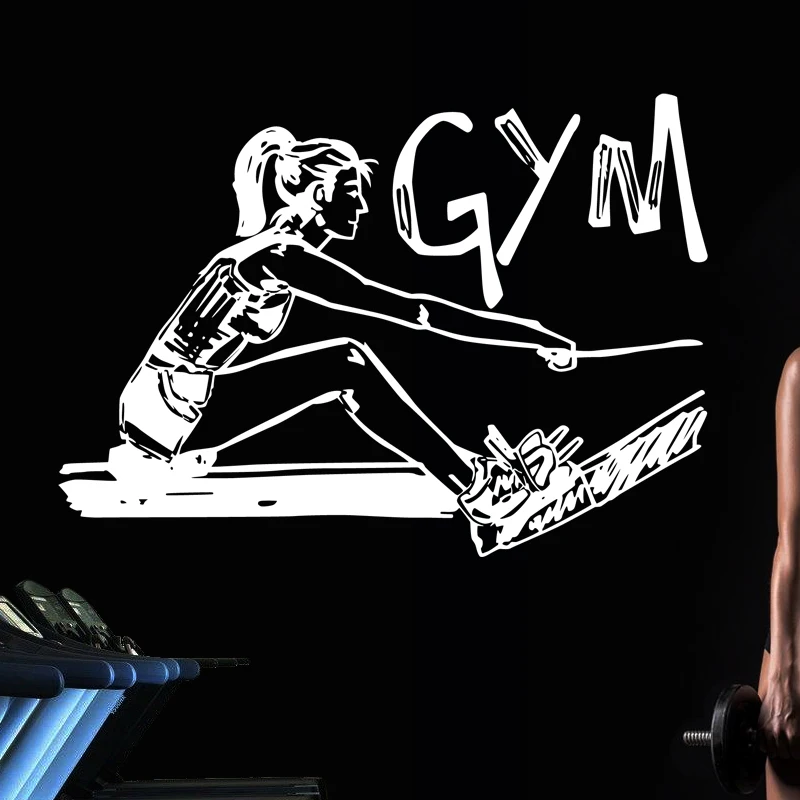 

Fitness Decal Gym Sticker Body-building Posters Vinyl Wall Decals Mural Fitness Crossfit Decal Muscle Gym Sticker