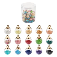 ball glass pendants with with glass rhinestones and ccb plastic findings charms for necklace earrings jewelry making diy crafts