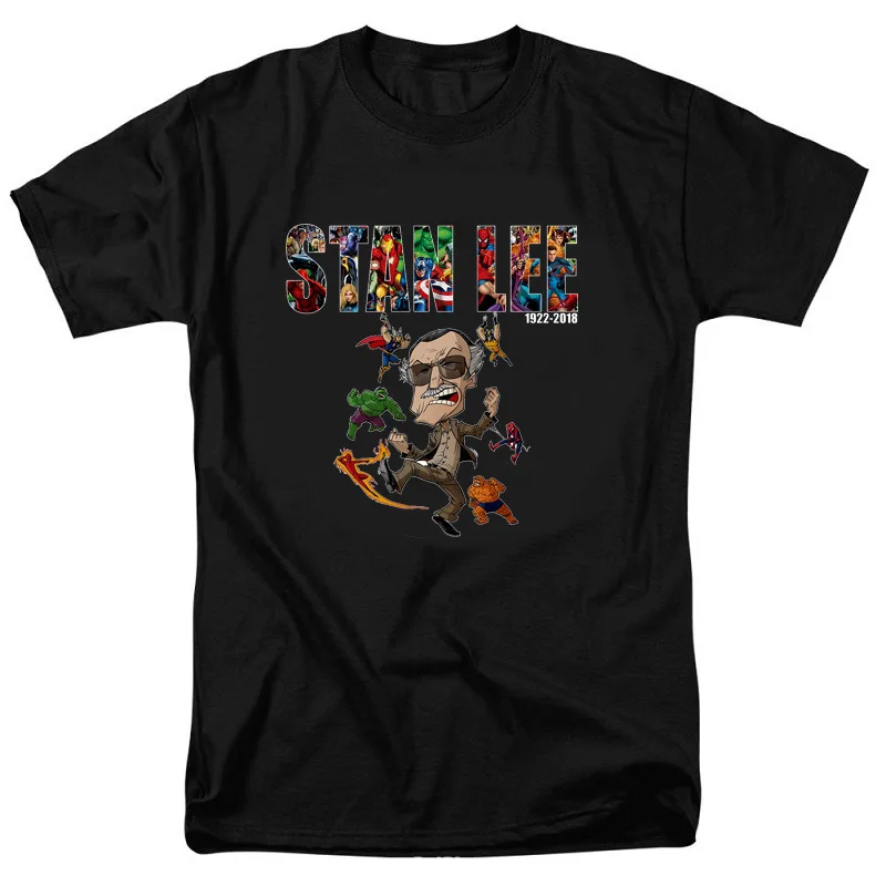 

2021 summer Avengers League short sleeve Stan Lee team stark theme men's T-shirt Fashion Black best seller graphic t shirts