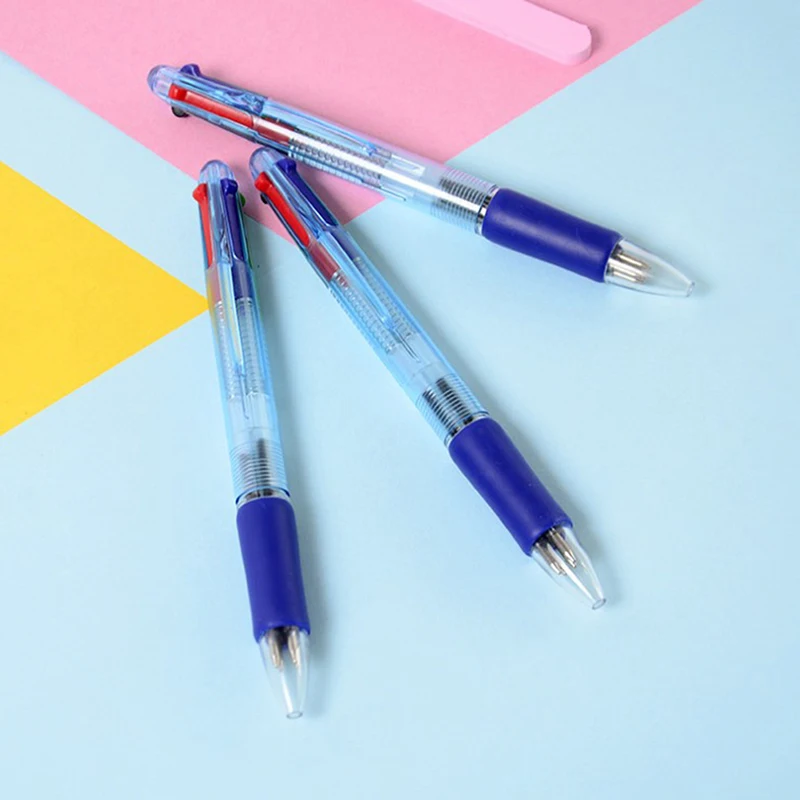 1 шт 4 в креативная прозрачная пластиковая шариковая ручка офисная деловая