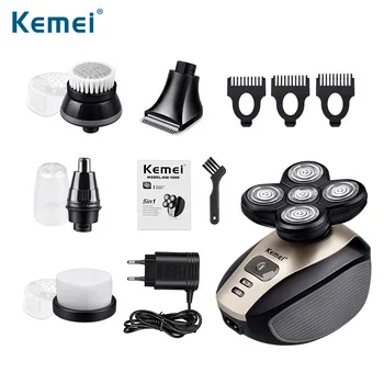 Kemei 5 в 1 бритвенные электробритвы для бритья многофункциональные мужские бритвы