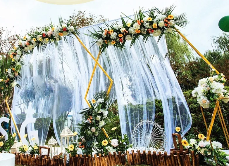 Напольный свадебный фон для фотосъемки с цветами железная акриловая рамка