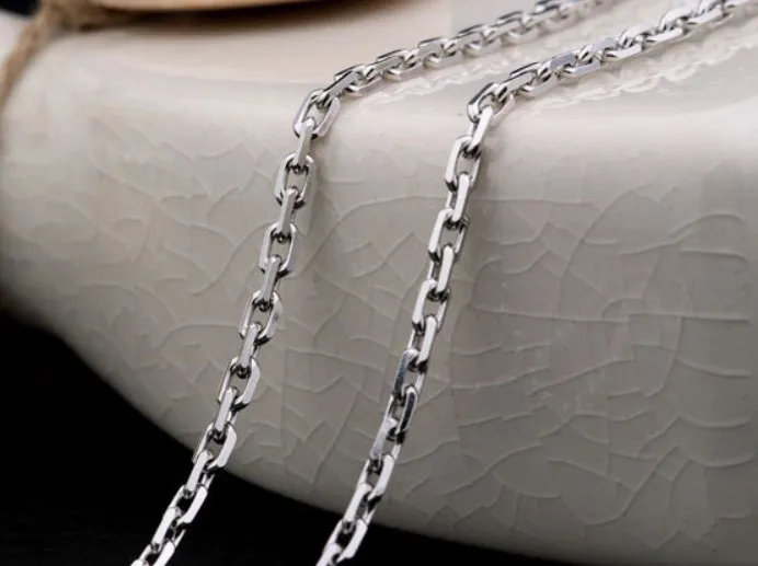 

Silver Necklace Chain Guaranteed 925 Silver Man Silver Necklace 925 Western Jewelry Men Chains Coral Necklace 2mm/3mm/4mm/5m