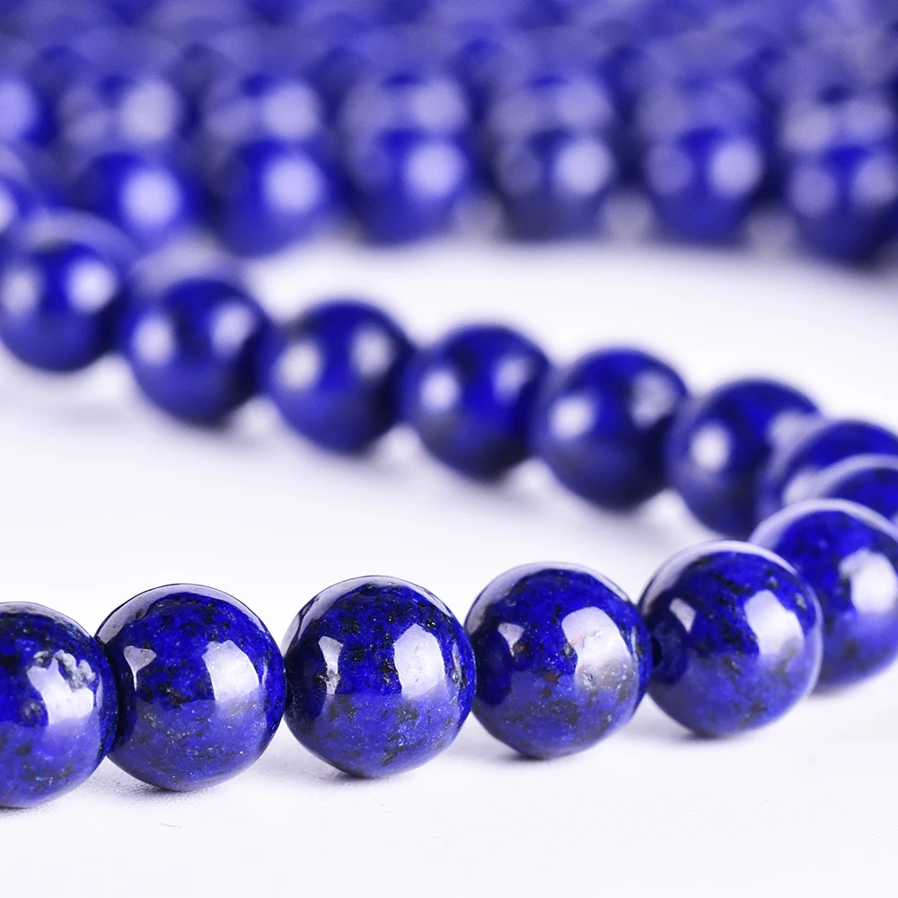 Бусины Asingeloo из натурального камня Синий Лазурит лазурит для изготовления