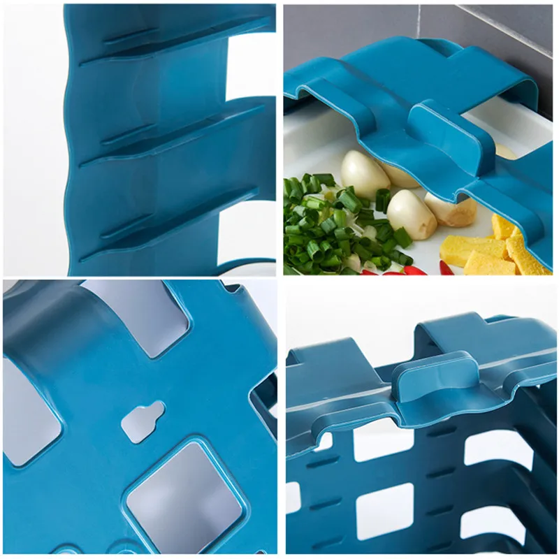 

Kitchen wall-mounted desktop side dish plate punch-free household vegetable storage rack hot pot barbecue tray