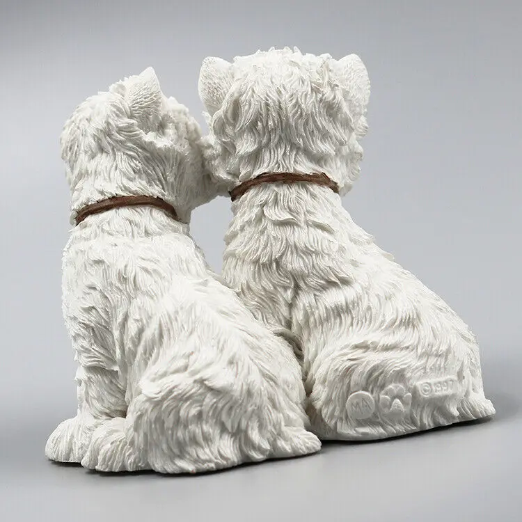 JJM 2 шт. West Highland White Terrier пары собака фигурка для домашних животных животные