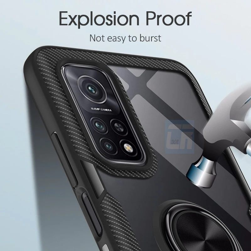 magnet phone case for xiaomi 11 12 10 t shockproof cover redmi 9a 8a note 10 10s 9 s 8 8t 7 k30 pro max case with holder ring free global shipping