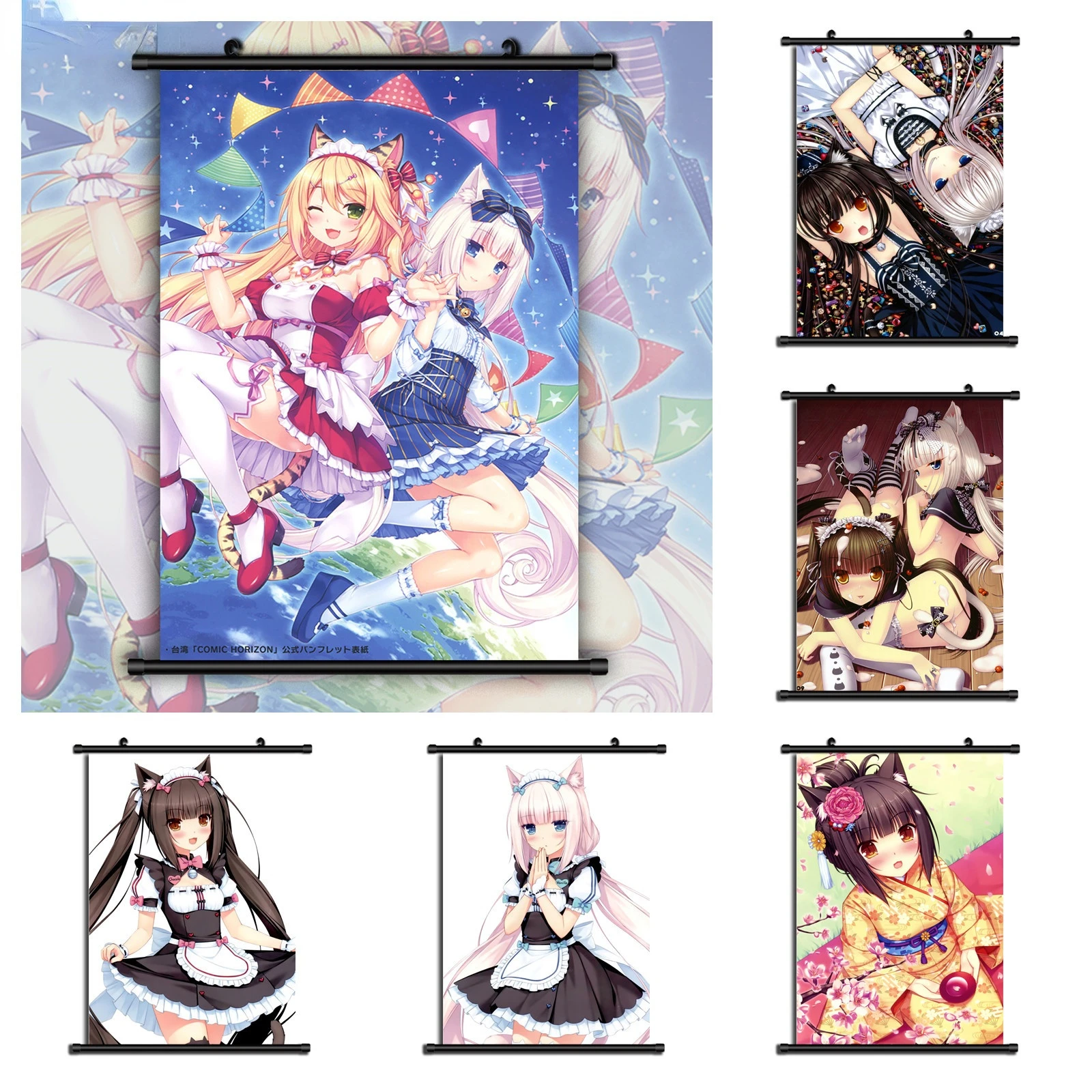 

Canvas Painting NEKOPARA Chocola Vanilla Maple Wall Art Deco Picture Bedroom Home Decoration