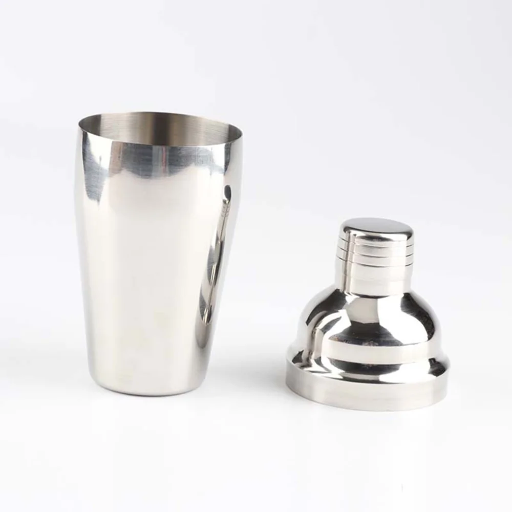 

1 Set Stainless Steel Cocktail Kit Wooden Base Cocktail Mixing Kit Drink Mixer Bartender Tools (250ML)
