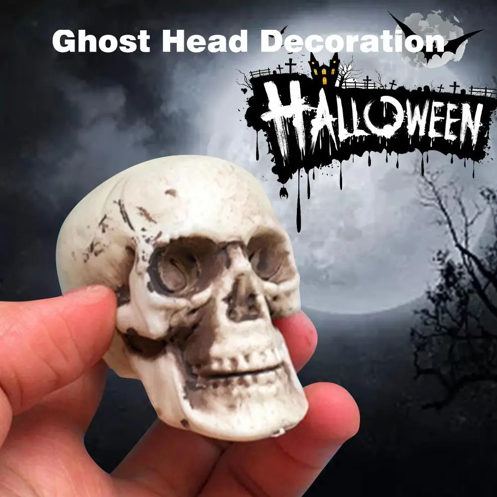 Горячая украшения к Хэллоуину искусственный череп голова модель Пластик кости