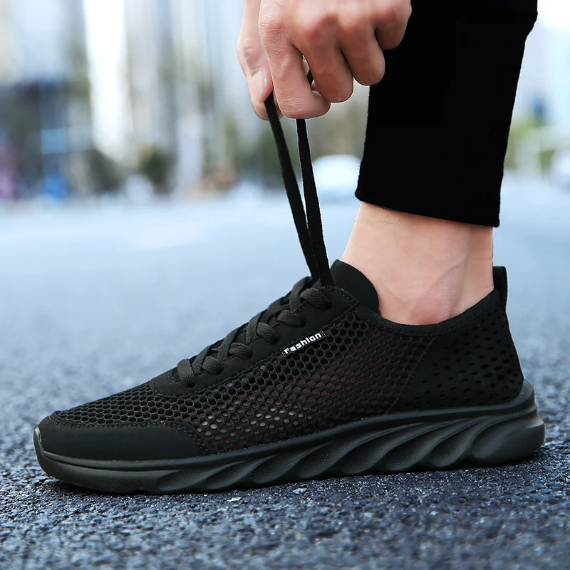 High Quality Men Tennis Shoes Trainer Breathable Men Sneakers Lightweight Non-slip Male Shoes Black gray Zapatillas Hombre
