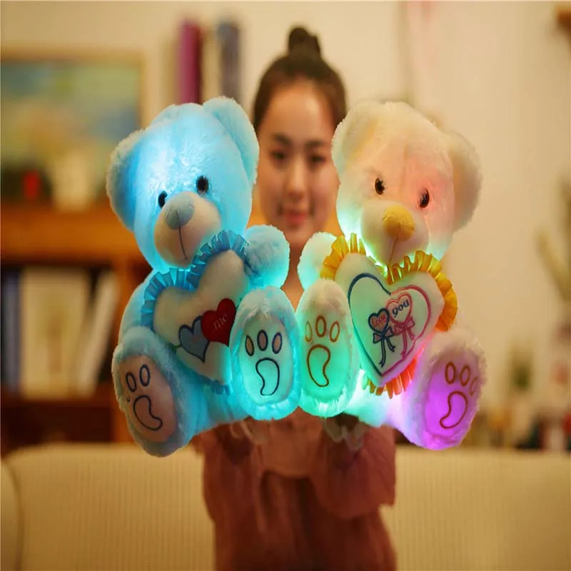 1 шт. плюшевый медведь со светодиодсветильник кой 25/30 см|Плюшевые игрушки с