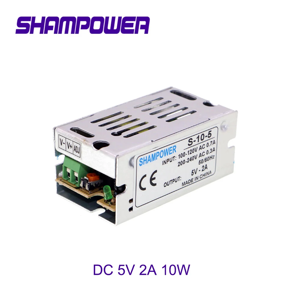 

DC 5V Power Supply 10W 2A AC 110V/220V To DC 5V Switch Power Supply Security Adapter Power Supply For LED Strip Light motor