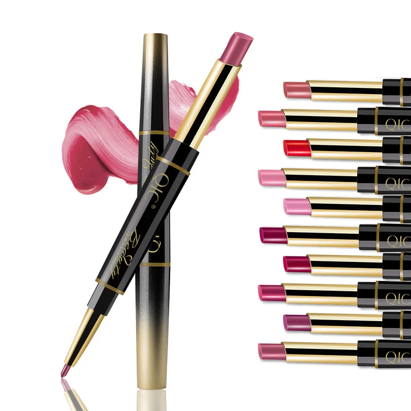 

2 in 1 Double Head Lipstick Lip Pencil Moisturizer Lip Nude Lip Stick Long Lasting