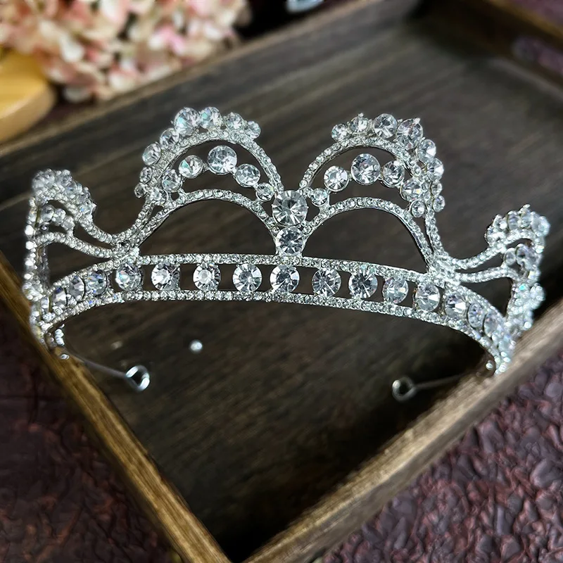 

Bling Rhinestone Bridal Crown High-end Queen Headband Wedding Tiaras Hairwear Bridesmaid Hair Accessories HQ0164