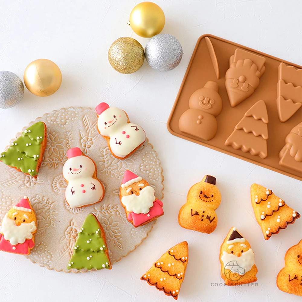

Рождественская серия, силиконовая форма для печенья, форма для сахарной мастики, помадки, торта, шоколада, конфет, Рождественское украшение, кухонные инструменты для выпечки