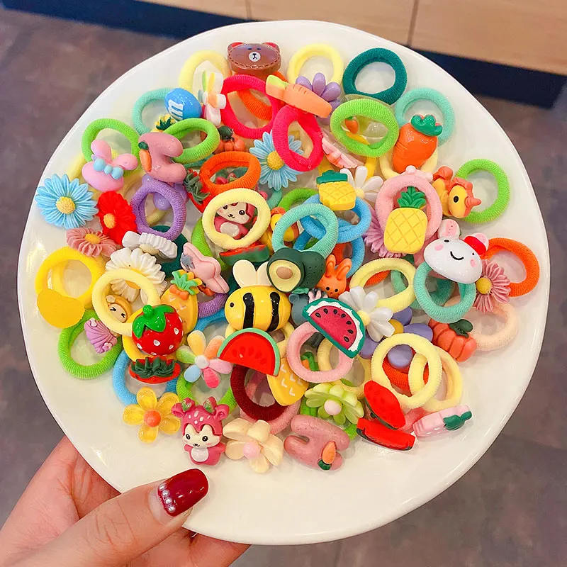 Children Cute Small Ring Rubber Bands Hair Tie Kids Gum Ponytail Holder Elastic Hair Band Headband Girls Hair Accessories