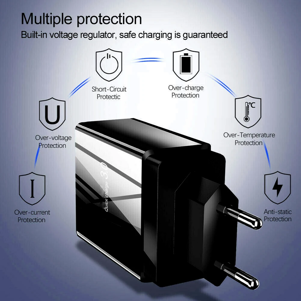 4 порта зарядное устройство для мобильного телефона Быстрая зарядка usb хаб