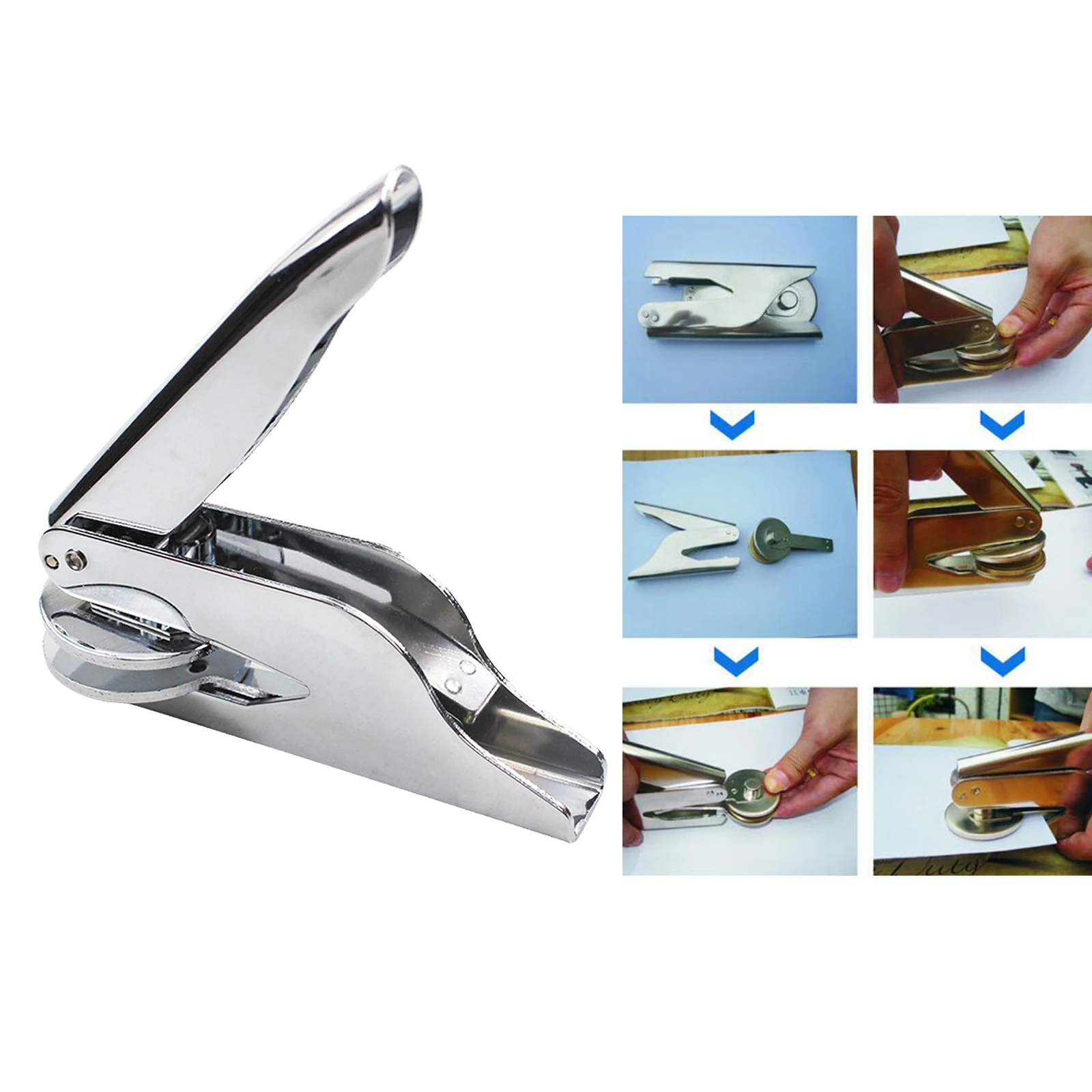 

Book Embosser Seal Stamp Library Stamp Hand Held Embossing Stamp Seal Tools