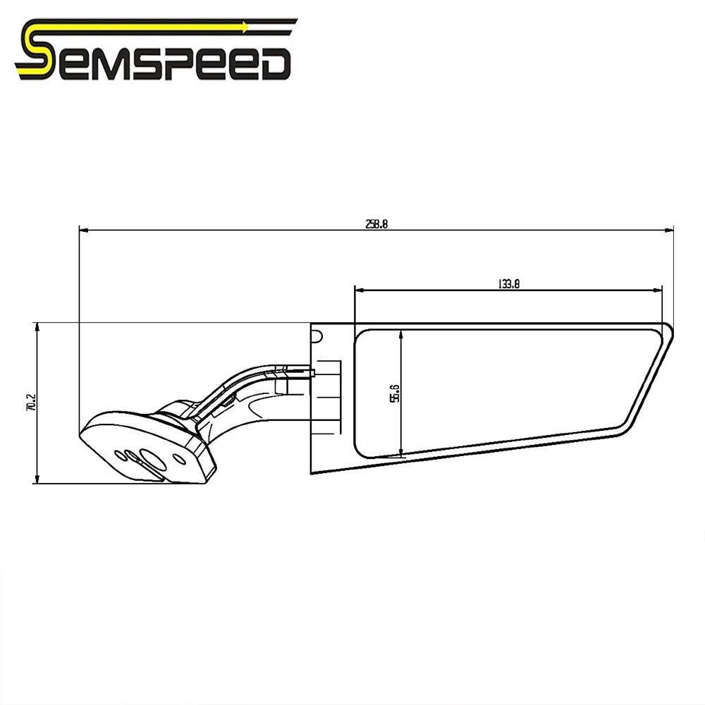 Левое правое модифицированное зеркало заднего вида для мотоцикла регулируемое