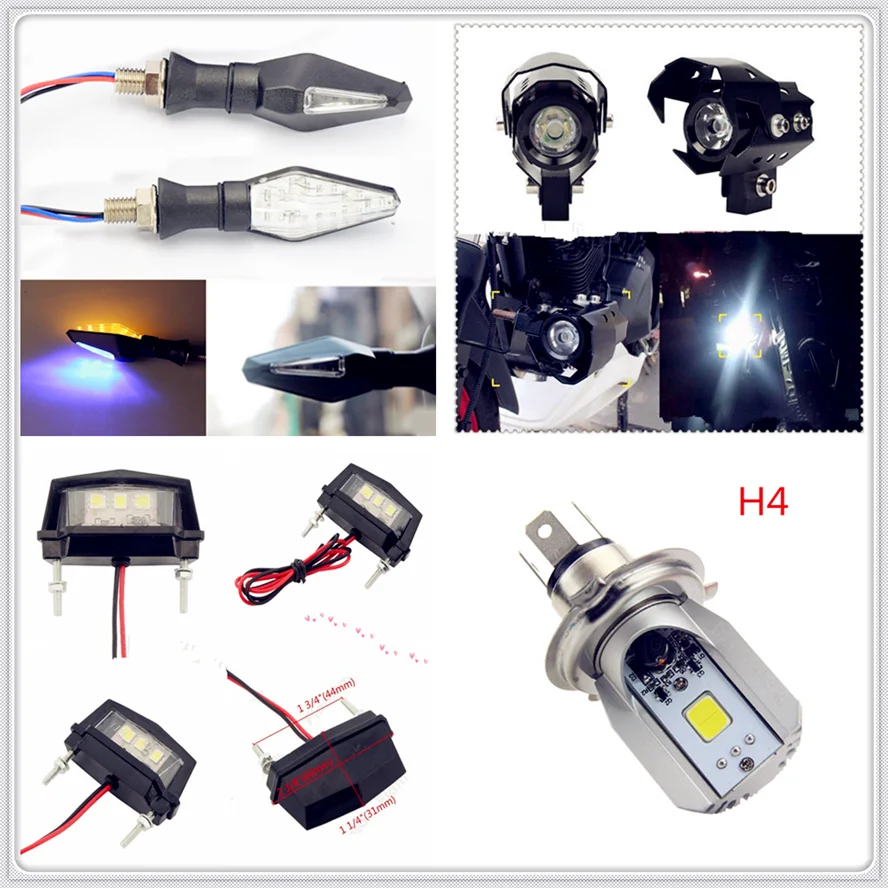 Фара мотоцикла Светодиодная лампа Поворотная сигнальная пластина H4 для YAMAHA YZF 600R