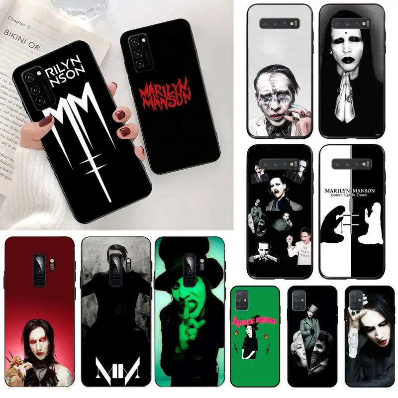 HPCHCJHM Marilyn Manson Bling милый чехол для телефона Samsung S20 plus Ultra S6 S7 edge S8 S9 S10 5G lite 2020|Бамперы|