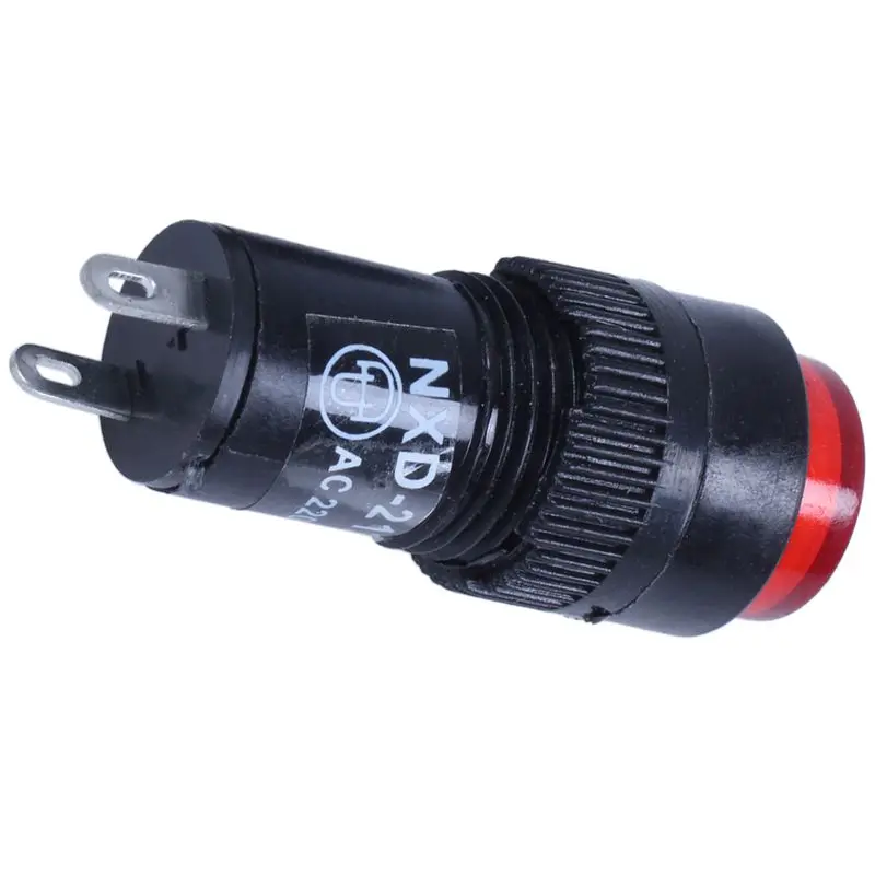 

Promotion! AC 220 V 2 P signaling lamps red green pilot lights bulb indicator 12 pieces