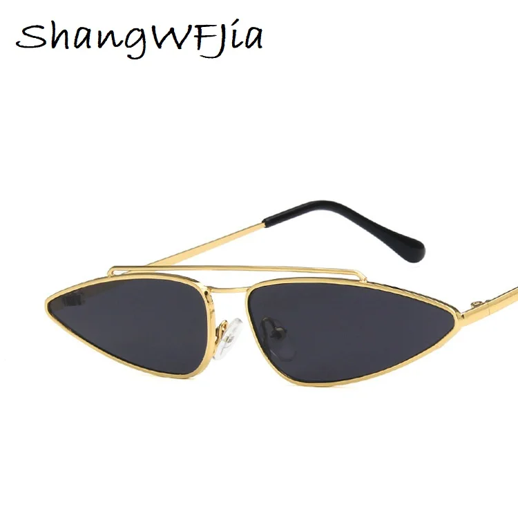 

Sunglasses women 2020 New double metal frame vintage sun glasses men shades Cat Eye triangle glasses UV400