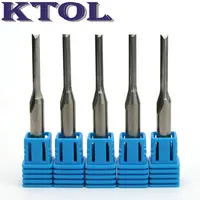 6.35*3.175*22MM 2 Flutes CNC End Mill Carbide Router Bit Blade Straight Cutter 10pcs/set MDF Foam CNC Mill Plywood Cutting Tools