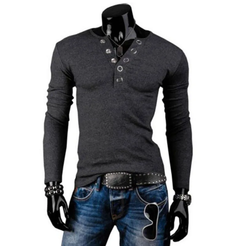 Мужская хлопковая рубашка-поло ZOGAA белая забавная с длинными рукавами в стиле