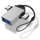 Кабель-адаптер OTG Type C 2 в 1, конвертер Micro USB, адаптер с USB 3,0 на TYPE-C, разъем передачи данных OTG для Huawei P30 Pro