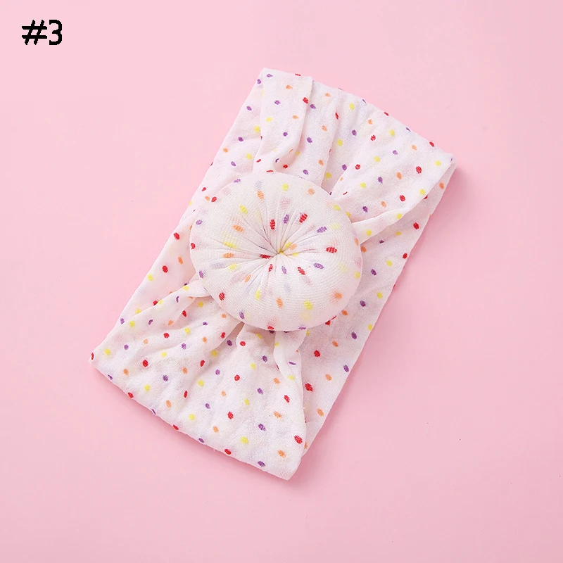 

Baby Headband Hair Accessories Sweet Hairwear for newborn baby girl Headbands Hairband Bowknot Nylon Multicolor Dot Hairband