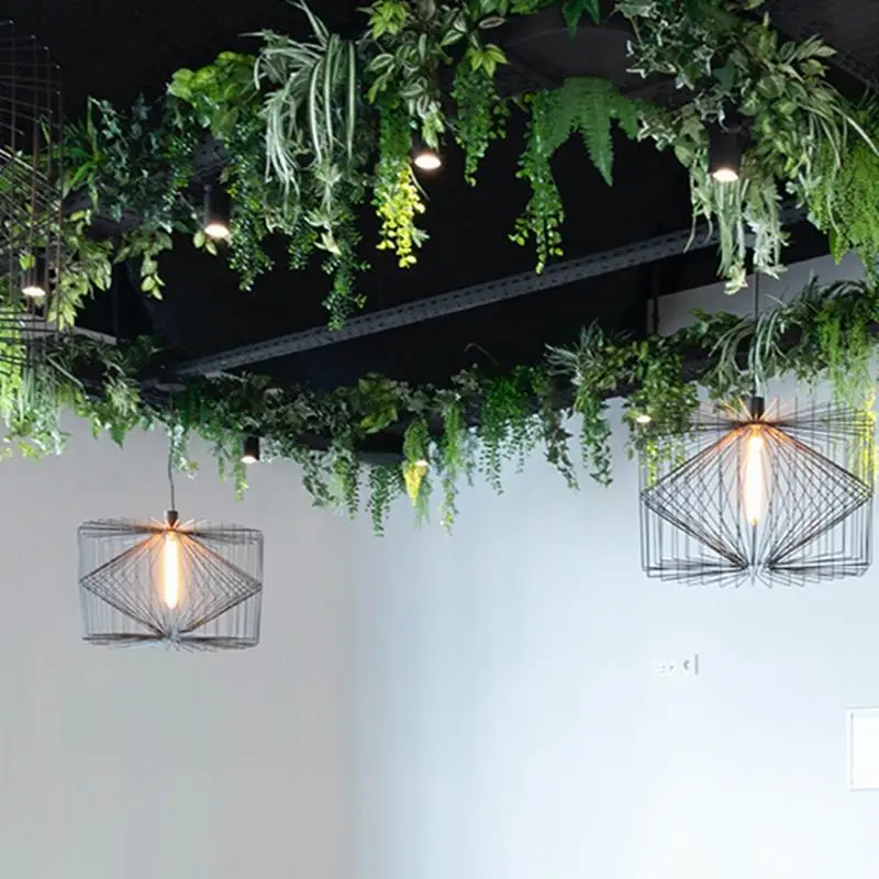 

97cm Green Artificial Leaves Plant Vine Wedding Garden Wall Faux Hanging Plant Eucalyptus Party Decoration Vine Wall Climber