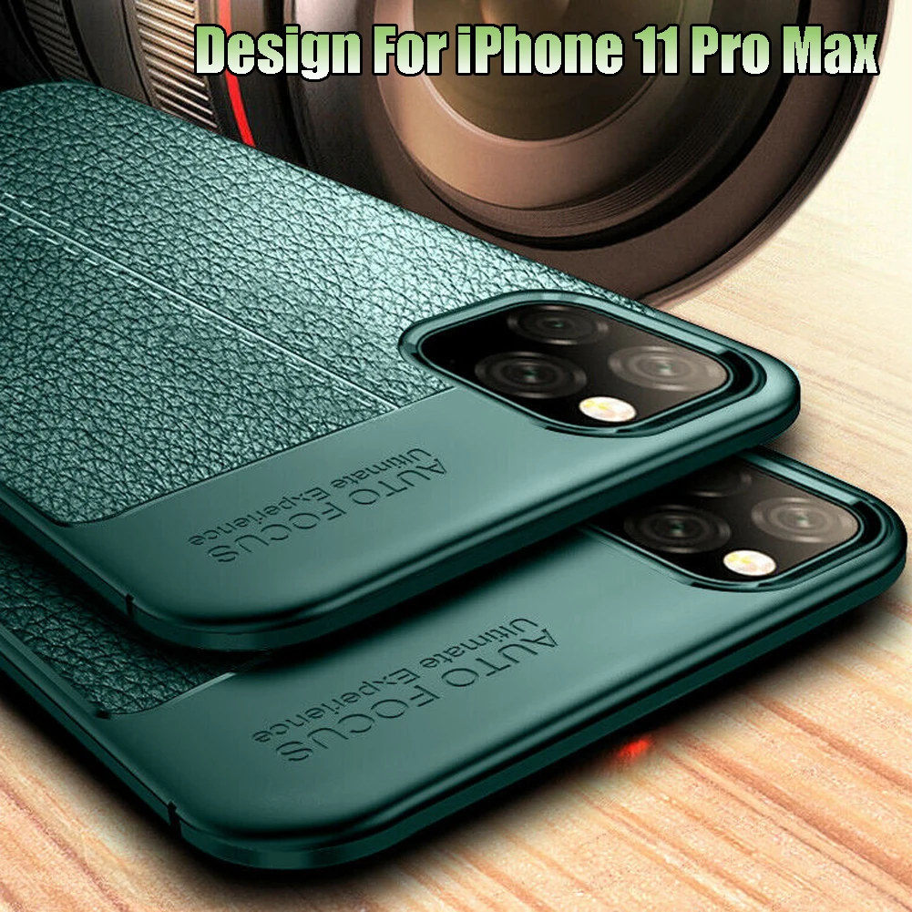 Полуночный зеленый кожаный чехол для iPhone 11 Pro Max роскошный мягкий силиконовый