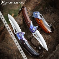 ze%ef%bc%86xuan bohler m390 folding pocket knife titanium ironwood handle edc self defence knives for outdoor survival hunting camping