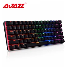Ajazz AK33 82 ключи механической клавиатуры проводной/беспроводной Русский/Английский Подсветки RGB/1 цвет игровой клавиатурой с подсветкой