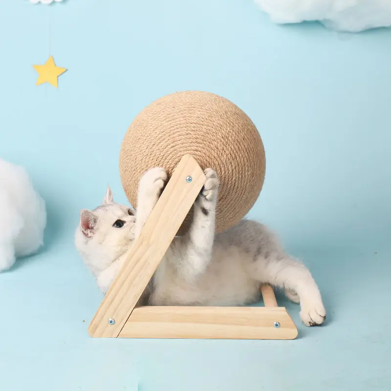 

Sisal Rope Cat Scratcher Ball Toys Interactive Scratching Post Kitten Toy Furnature Scraper Grinding Scratch Board Pad for Cats