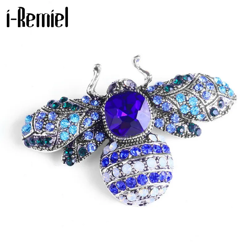 

Rhinestone Bee Brooch Fashion Insect Cryatal Lapel Pin Coat Shirt Badge Jewelry Vintage Brooches for Women Men Accessories